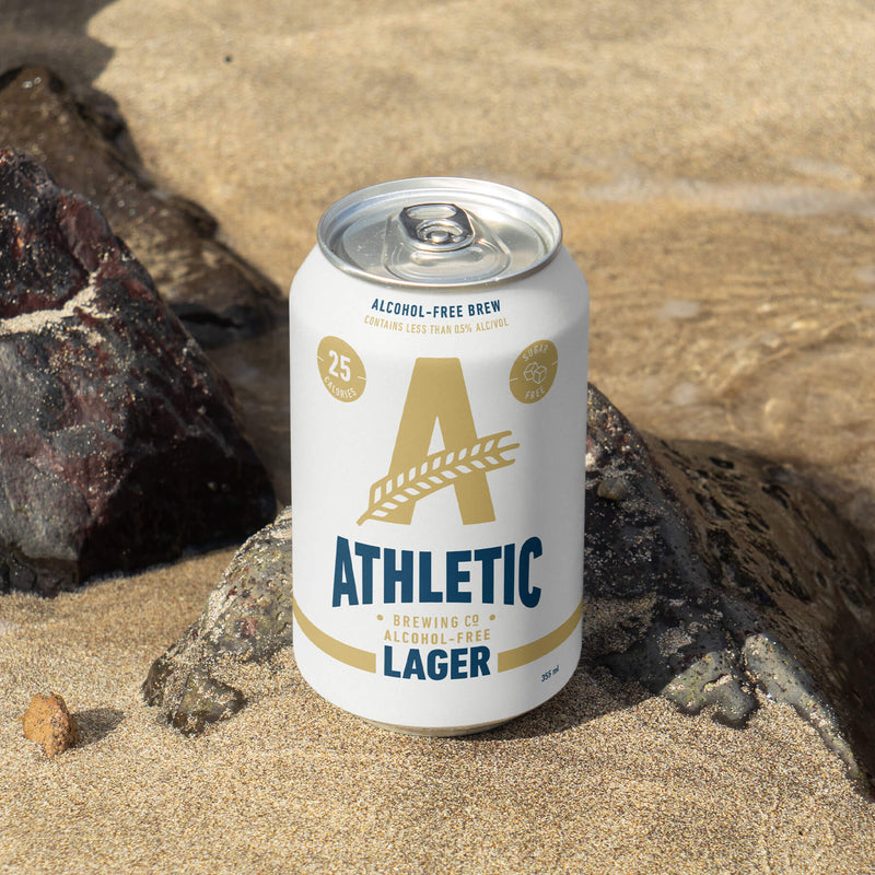 athletic lager on beach