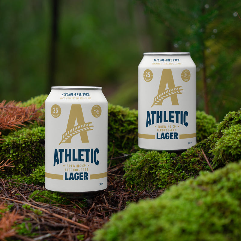 Athletic lagers in forest