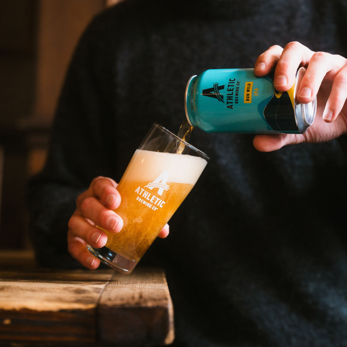 pouring Run Wild into a glass